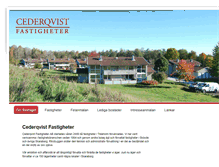 Tablet Screenshot of cederqvistfastigheter.se